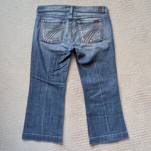 7 For All Mankind Dojo Cropped Jeans Women's 30 White 7 Pockets light blue pants